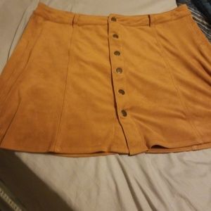 Faux suede skirt